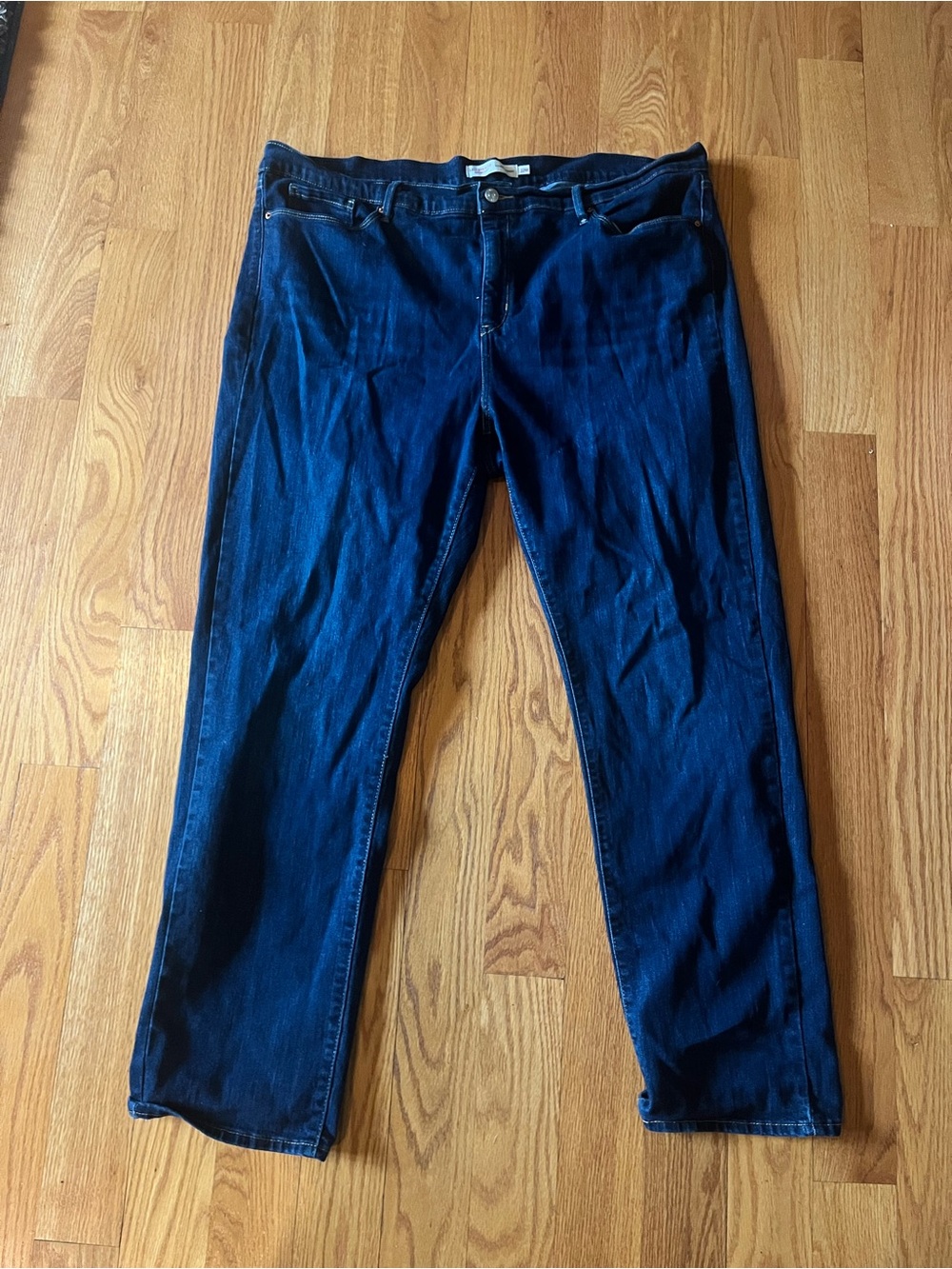 Signature Levi Strauss Mid-Rise Straight Jeans Women's 22W Dark Wash